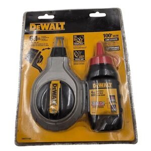 Dewalt 6:1 Gear Ratio Chalk Reel Kit 100ft Line Red Chalk DWHT47408 New O1